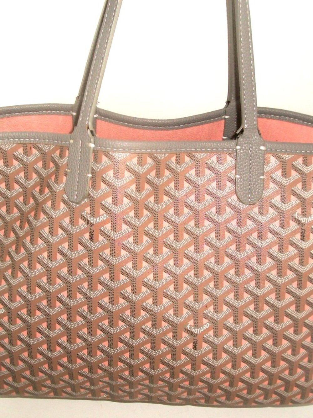 Tote in Style of Saint Louis PM (Gray, Coral Pink,Brown, Black) NOT GOYARD - Picture 11 of 16